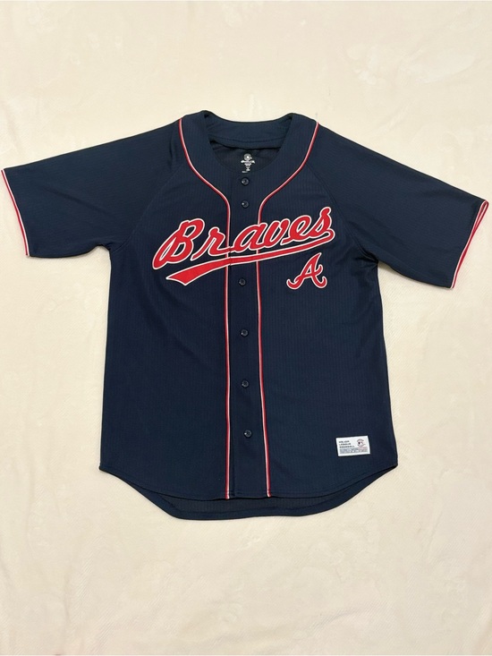 Atlanta Braves Other - Atlanta Braves Navy Button-Up Baseball Jersey